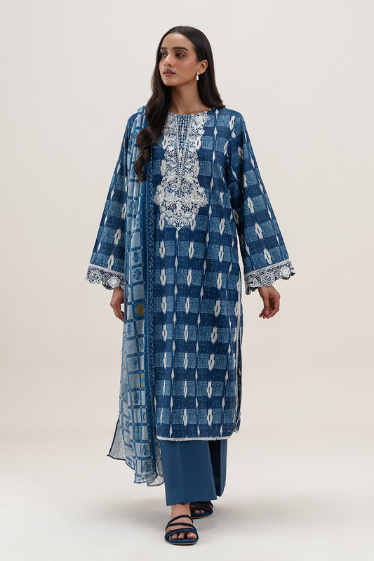 2 PIECE EMBROIDERED LAWN SUIT-AZURE ELEGANCE (UNSTITCHED)