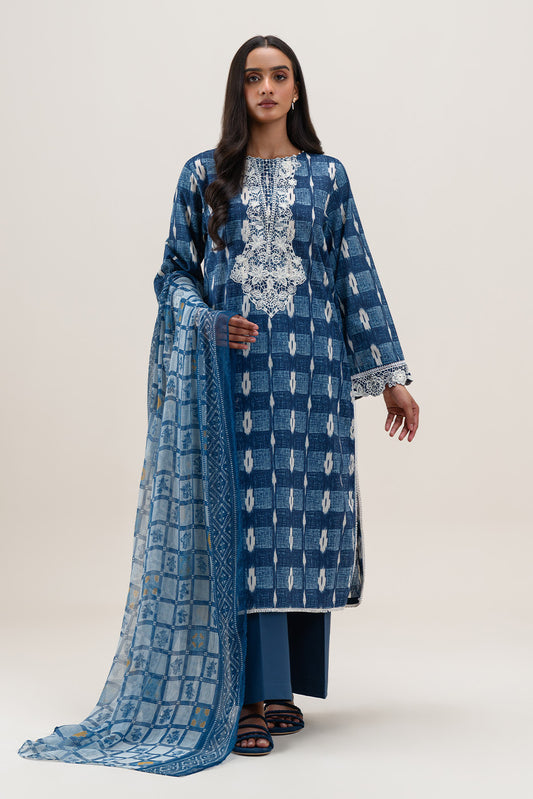 2 PIECE EMBROIDERED LAWN SUIT-AZURE ELEGANCE (UNSTITCHED)