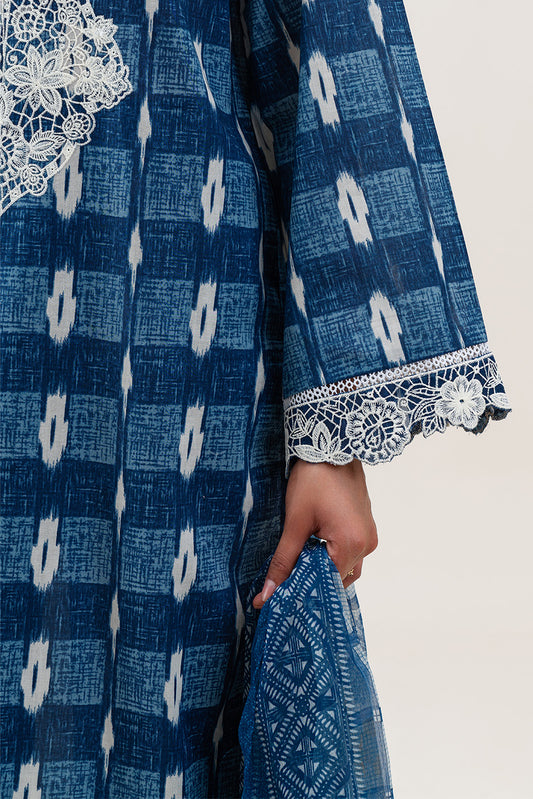 2 PIECE EMBROIDERED LAWN SUIT-AZURE ELEGANCE (UNSTITCHED)