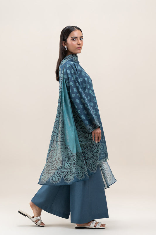 3 PIECE PRINTED LAWN SUIT-MIDNIGHT MUSK (UNSTITCHED)