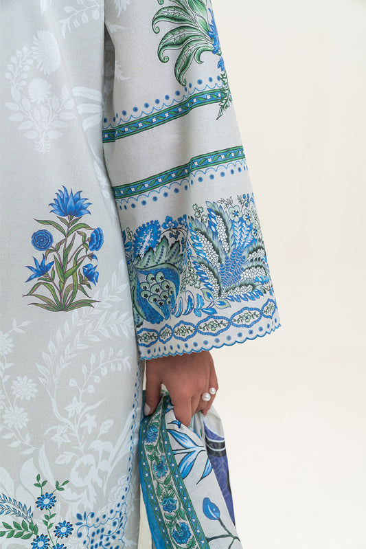 3 PIECE PRINTED LAWN SUIT-ARCTIC MYSTERY (UNSTITCHED)