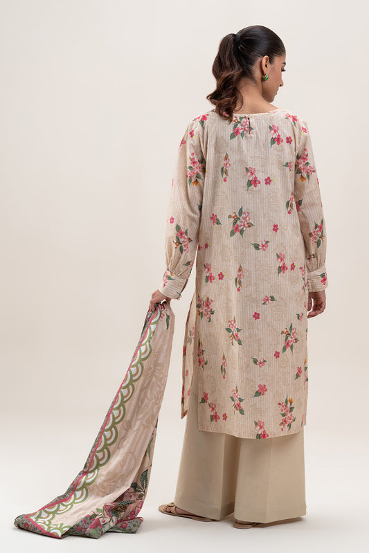 3 PIECE PRINTED LAWN SUIT-GARDENIA DUSK (UNSTITCHED)
