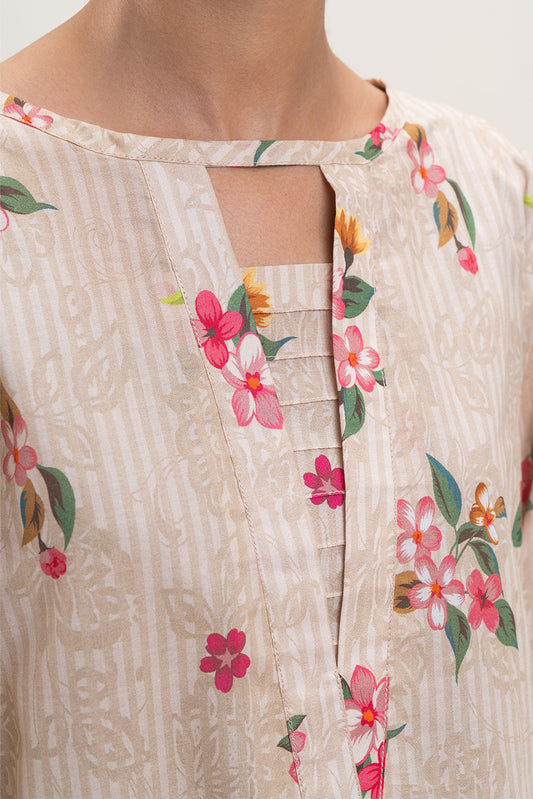 3 PIECE PRINTED LAWN SUIT-GARDENIA DUSK (UNSTITCHED)