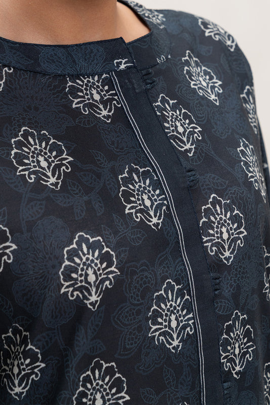 3 PIECE PRINTED LAWN SUIT-IRIS SHEEN (UNSTITCHED)