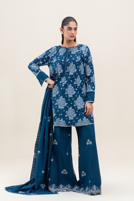 3 PIECE EMBROIDERED LAWN LAWN SUIT-MIDNIGHT DRAFT (UNSTITCHED)