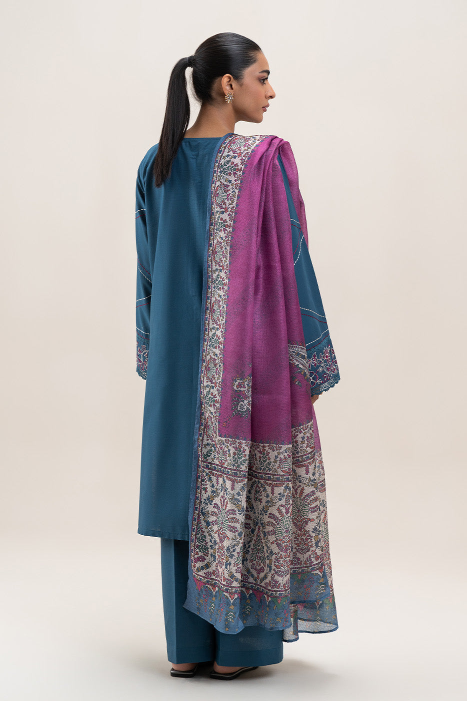 3 PIECE EMBROIDERED LAWN SUIT-AEGEAN MIST (UNSTITCHED)