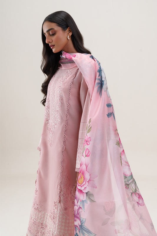 3 PIECE EMBROIDERED LAWN SUIT-BLUSH TINT (UNSTITCHED)