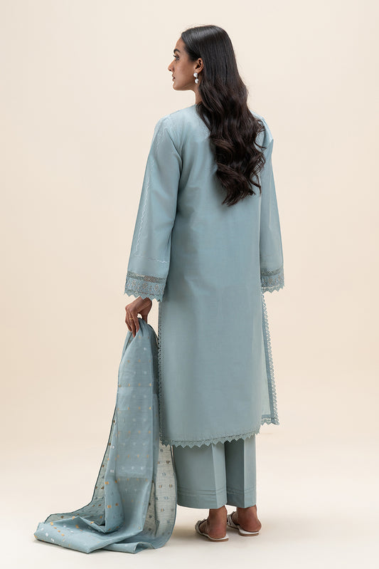 3 PIECE EMBROIDERED LAWN SUIT-PASTEL GLOW (UNSTITCHED)