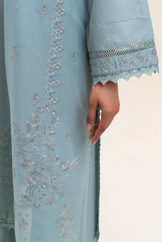 3 PIECE EMBROIDERED LAWN SUIT-PASTEL GLOW (UNSTITCHED)