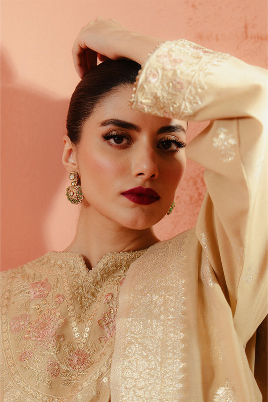 3 PIECE EMBROIDERED LUREX YAN DYED JACQUARD SUIT-CITRINE AURA (UNSTITCHED)