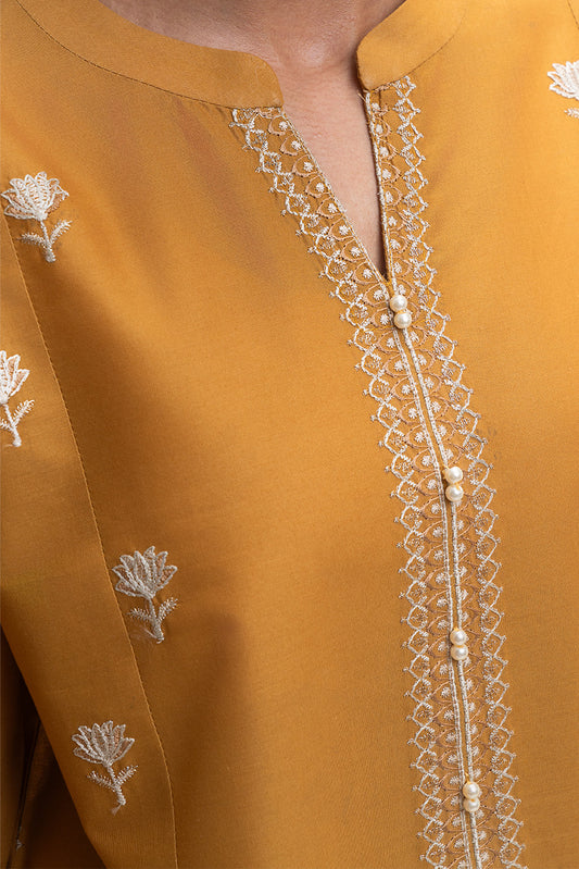 2 PIECE EMBROIDERED LAWN SUIT-CANARY AURA (UNSTITCHED)