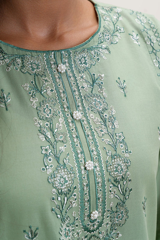 2 PIECE EMBROIDERED LAWN SUIT-MISTLETOE BLOOM (UNSTITCHED)