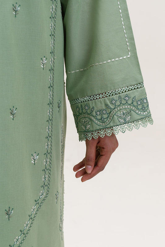 2 PIECE EMBROIDERED LAWN SUIT-MISTLETOE BLOOM (UNSTITCHED)