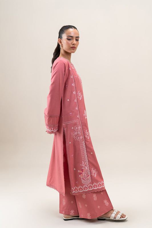 2 PIECE EMBROIDERED LAWN SUIT-ROSE VERVE (UNSTITCHED)