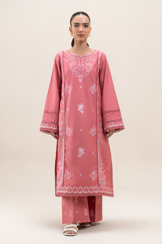 2 PIECE EMBROIDERED LAWN SUIT-ROSE VERVE (UNSTITCHED)