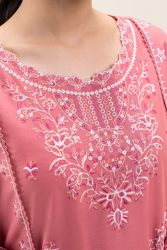 2 PIECE EMBROIDERED LAWN SUIT-ROSE VERVE (UNSTITCHED)