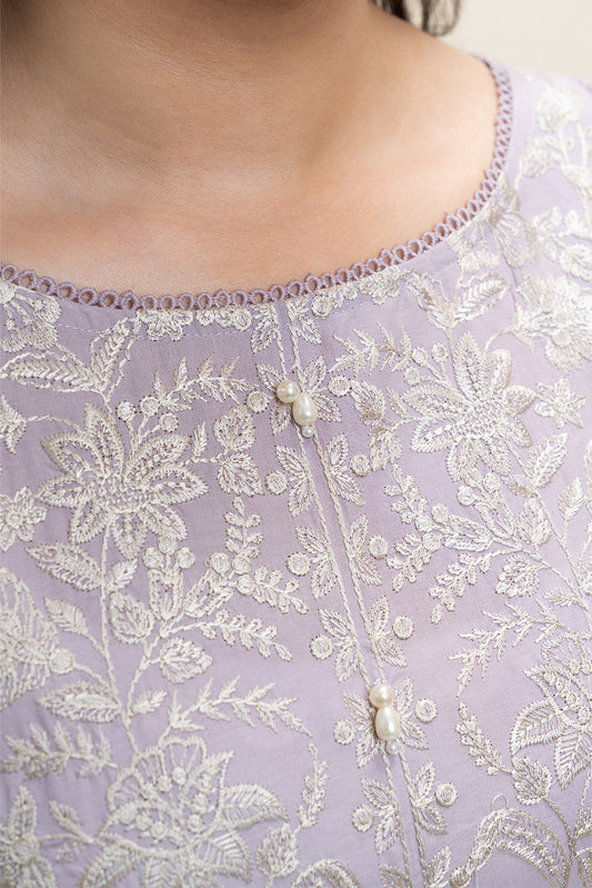 3 PIECE EMBROIDERED LAWN SUIT-VIOLET MUSK (UNSTITCHED)