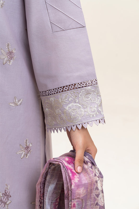 3 PIECE EMBROIDERED LAWN SUIT-VIOLET MUSK (UNSTITCHED)