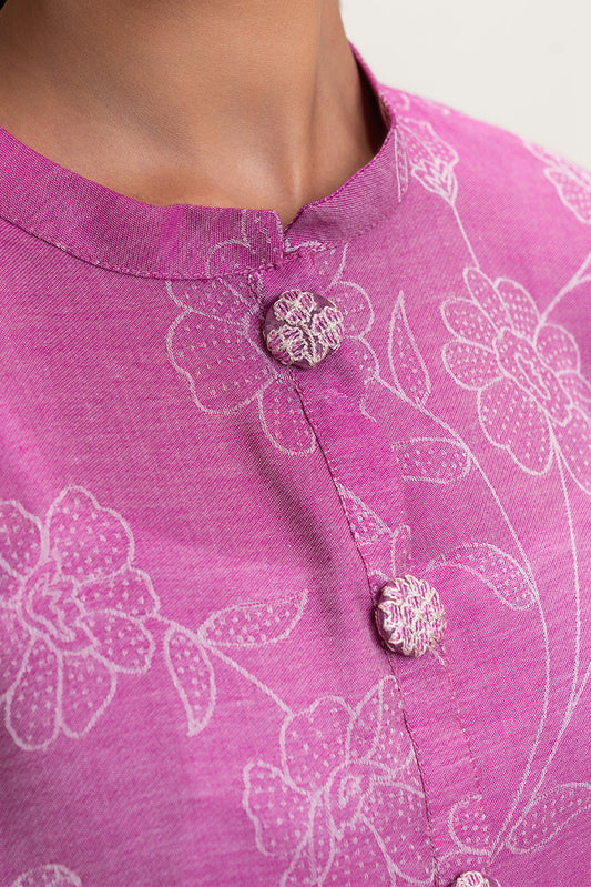 2 PIECE EMBROIDERED YAN DYED JACQUARD SUIT-COSMOS PINK (UNSTITCHED)