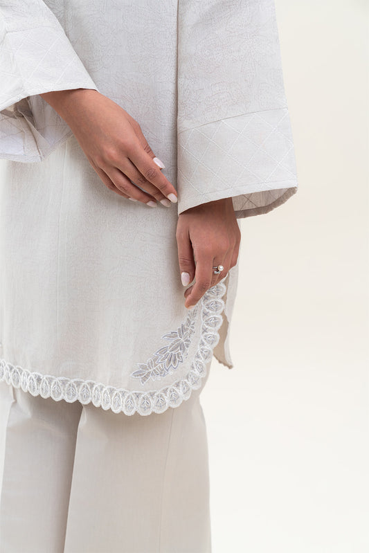 2 PIECE EMBROIDERED YAN DYED JACQUARD SUIT-NORTHERN SKY (UNSTITCHED)