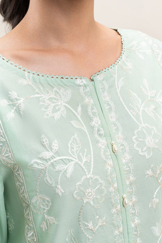 3 PIECE EMBROIDERED LAWN SUIT-TURQOISE GLAM (UNSTITCHED)