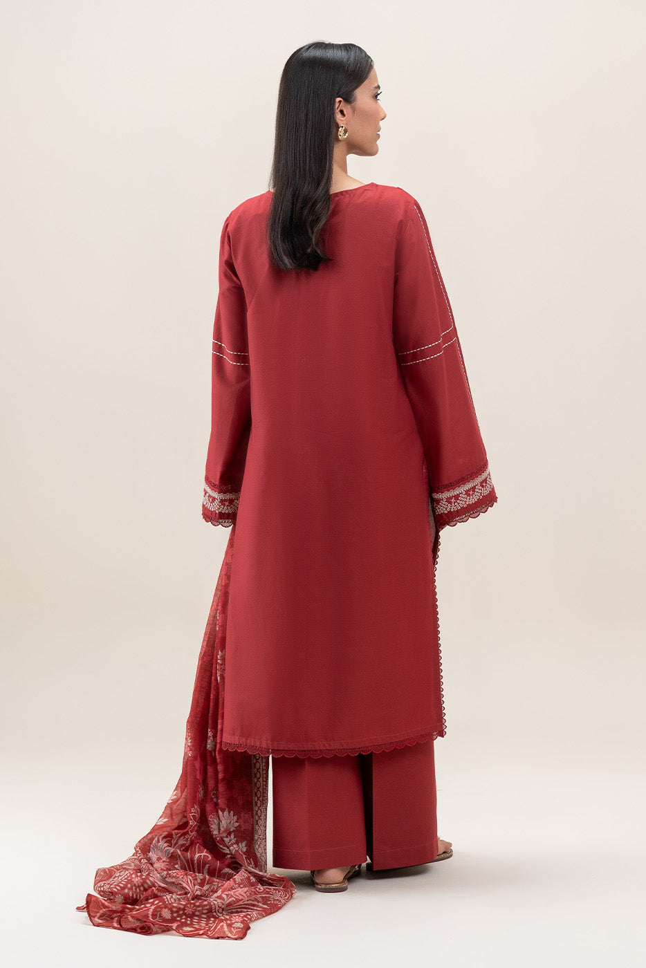 3 PIECE EMBROIDERED LAWN SUIT-BLUSH BLISS (UNSTITCHED)