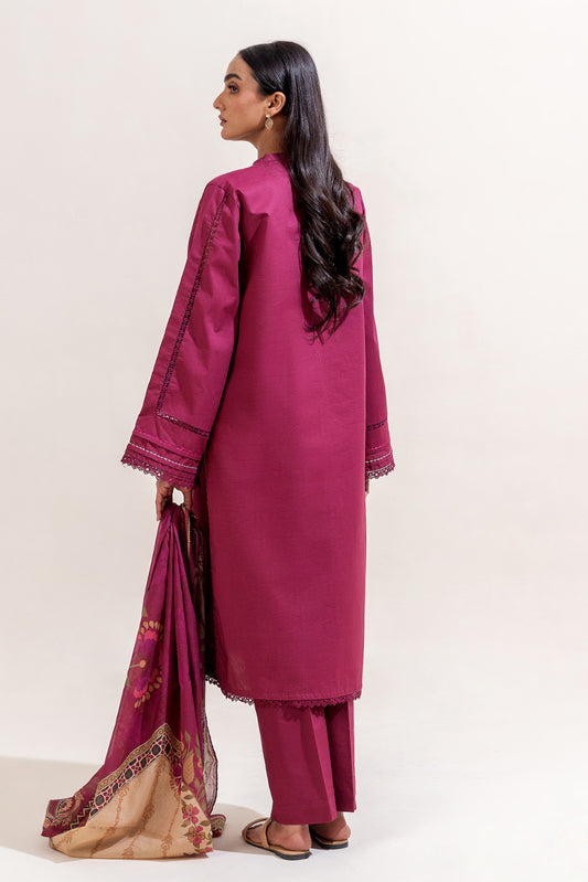 2 PIECE EMBROIDERED LAWN SUIT-BERRY GLAM (UNSTITCHED)