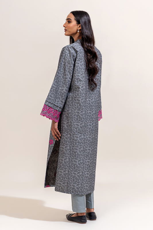 1 PIECE EMBROIDERED SELF JACQUARD SHIRT-RUSSET HAZE (UNSTITCHED)