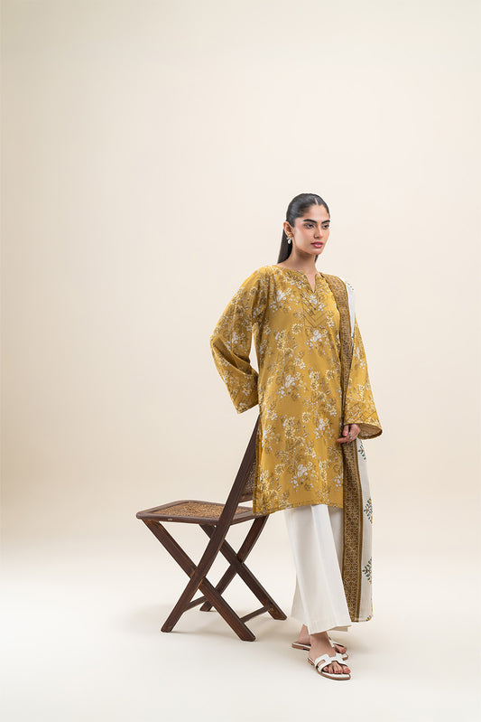 2 PIECE PRINTED LAWN SUIT-MEDALLION PEARL (UNSTITCHED)
