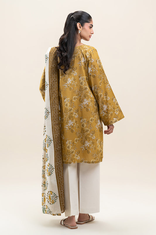 2 PIECE PRINTED LAWN SUIT-MEDALLION PEARL (UNSTITCHED)