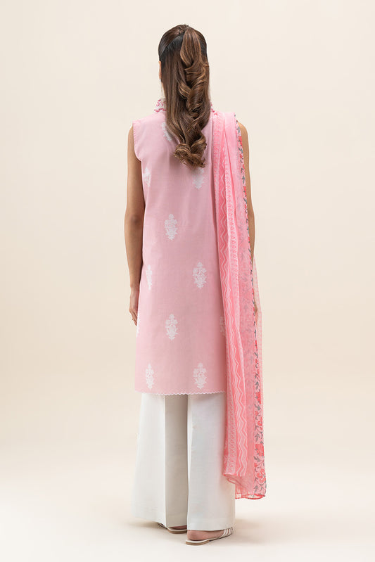 2 PIECE EMBROIDERED LAWN SUIT-PINK ORCHID (UNSTITCHED)
