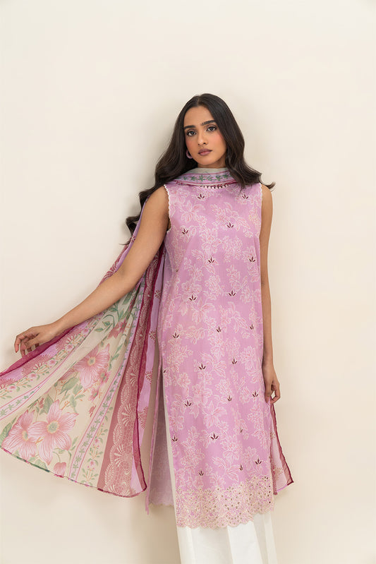 2 PIECE EMBROIDERED LAWN SUIT-SUBTLE BLOOM (UNSTITCHED)