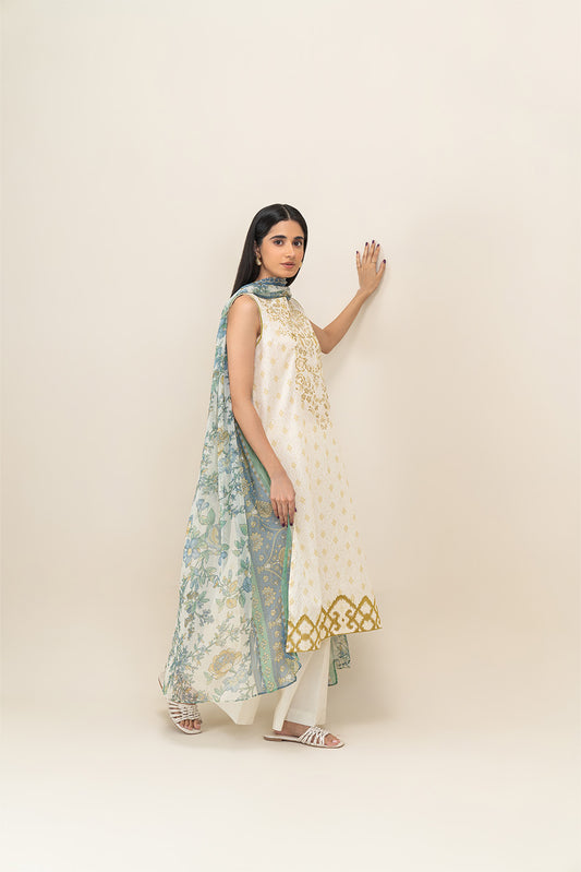 2 PIECE EMBROIDERED LAWN SUIT-PEARL ORCHID (UNSTITCHED)