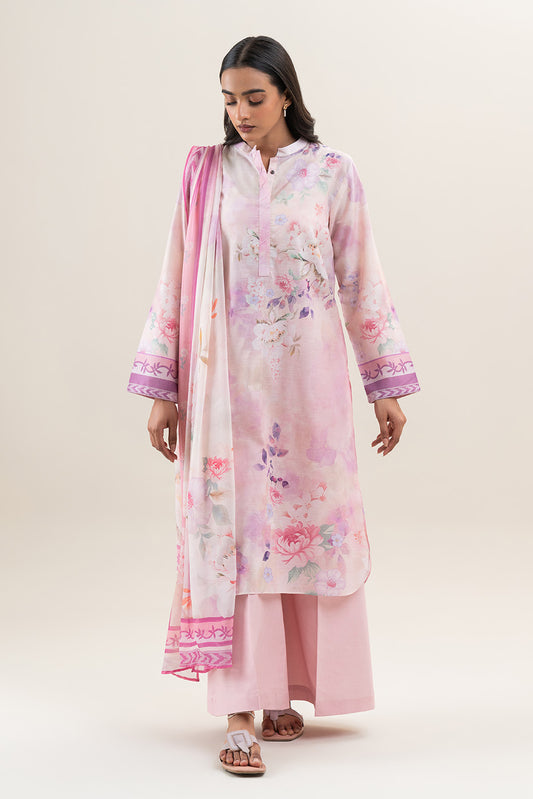 3 PIECE PRINTED LAWN SUIT-FLORAL HAZE (UNSTITCHED)