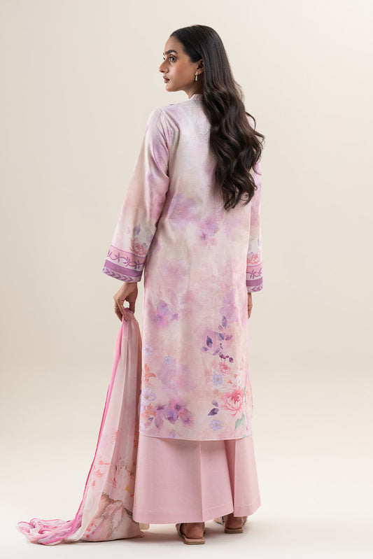 3 PIECE PRINTED LAWN SUIT-FLORAL HAZE (UNSTITCHED)