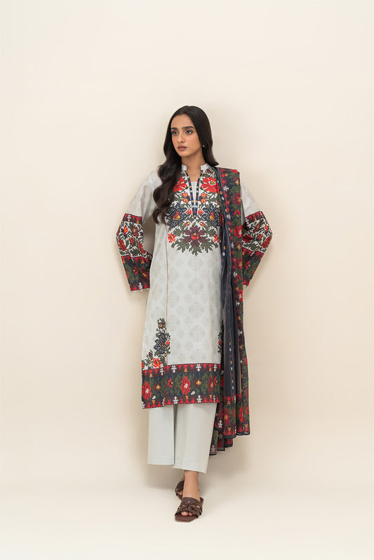 3 PIECE PRINTED LAWN SUIT-AMAZON GARDEN (UNSTITCHED)