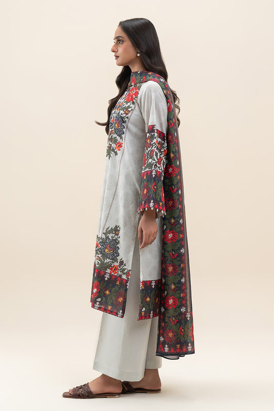 3 PIECE PRINTED LAWN SUIT-AMAZON GARDEN (UNSTITCHED)