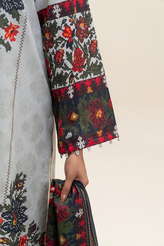 3 PIECE PRINTED LAWN SUIT-AMAZON GARDEN (UNSTITCHED)