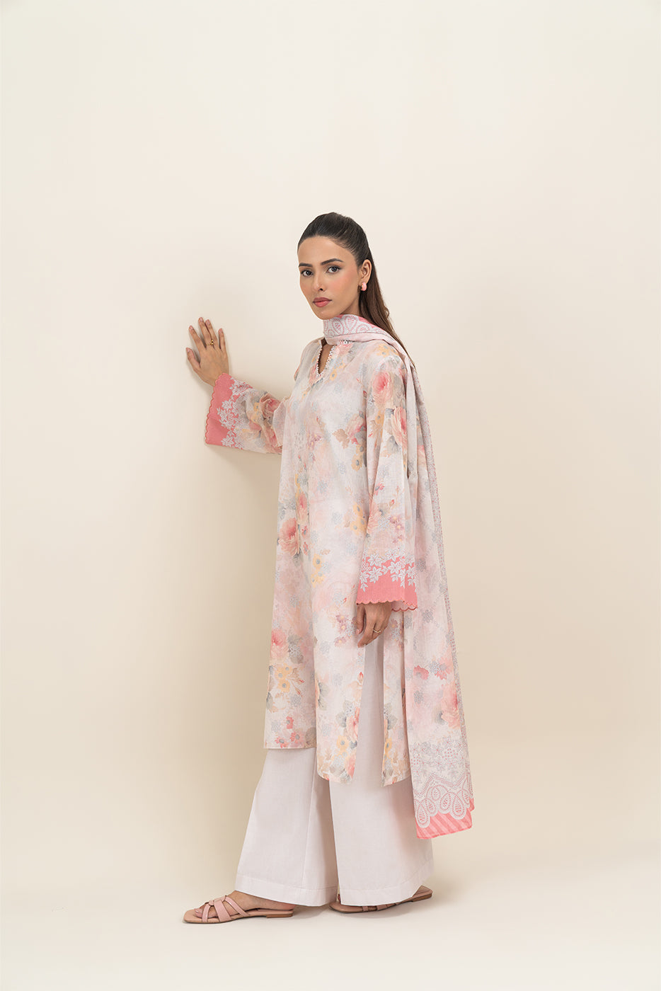 3 PIECE PRINTED LAWN SUIT-ROSACEA HAZE (UNSTITCHED)