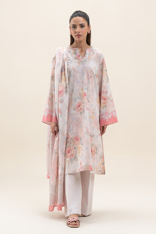 3 PIECE PRINTED LAWN SUIT-ROSACEA HAZE (UNSTITCHED)