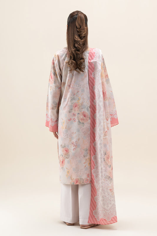 3 PIECE PRINTED LAWN SUIT-ROSACEA HAZE (UNSTITCHED)