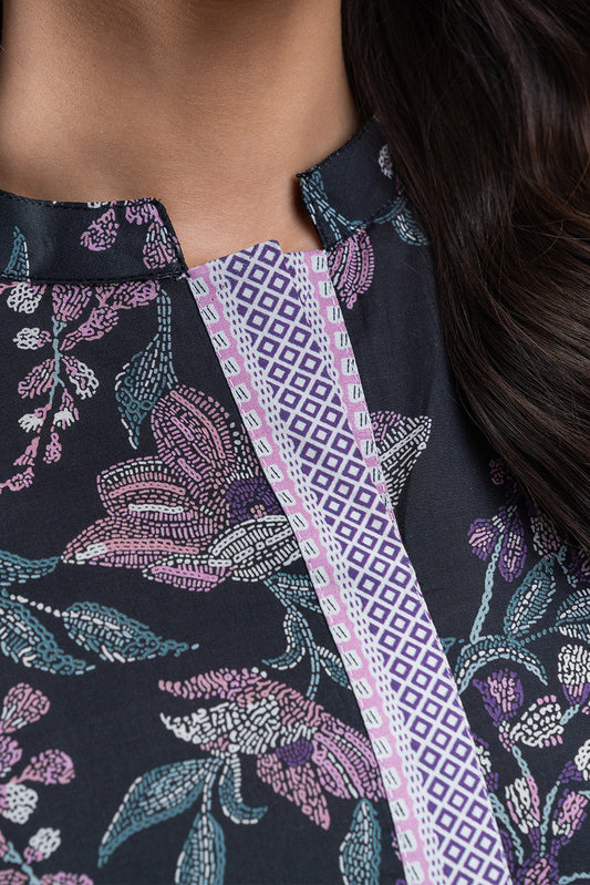 3 PIECE PRINTED LAWN SUIT-EBONY BLOOM (UNSTITCHED)