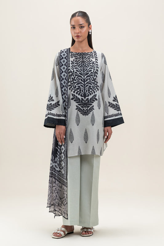 3 PIECE PRINTED LAWN SUIT-WITCHING HOUR (UNSTITCHED)