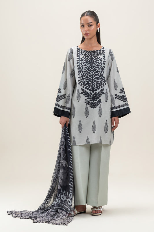 3 PIECE PRINTED LAWN SUIT-WITCHING HOUR (UNSTITCHED)