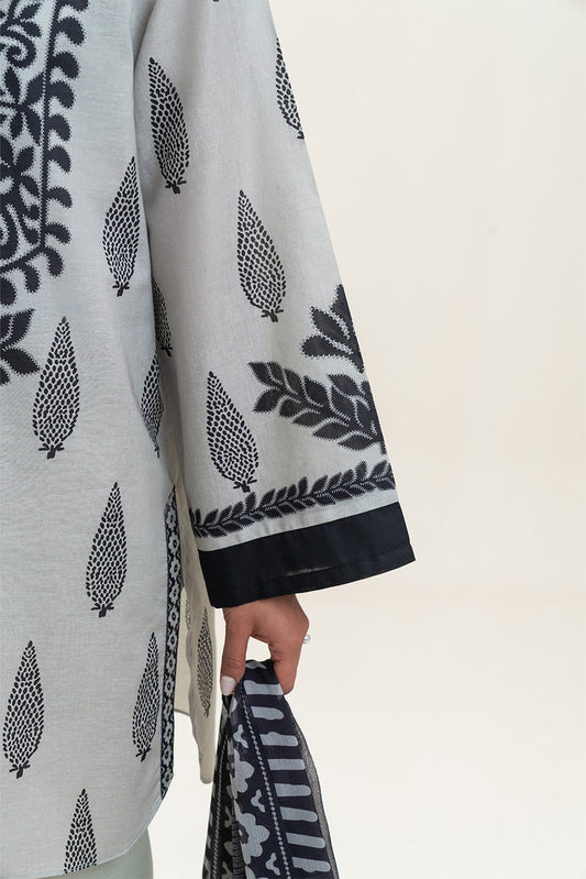 3 PIECE PRINTED LAWN SUIT-WITCHING HOUR (UNSTITCHED)