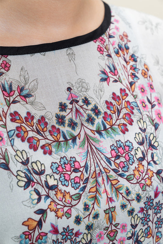 3 PIECE PRINTED LAWN SUIT-MYSTIC ASH (UNSTITCHED)