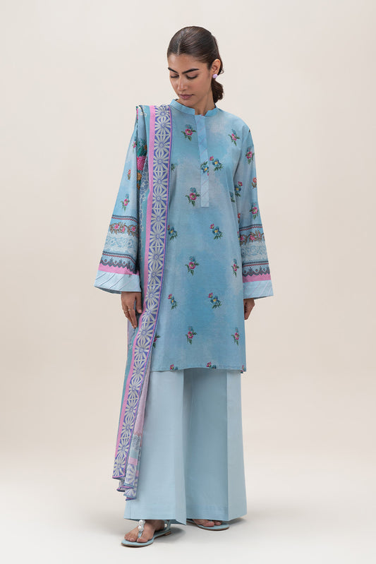 3 PIECE PRINTED LAWN SUIT-RADIANT TRIBE (UNSTITCHED)