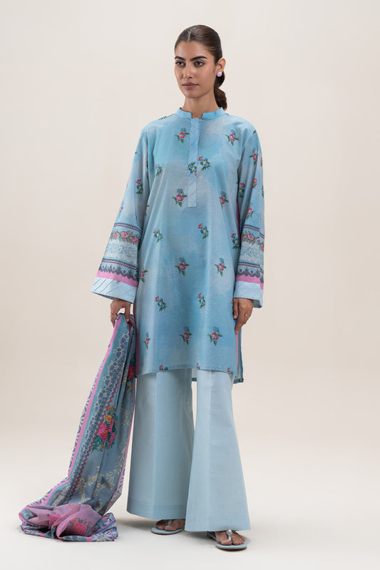 3 PIECE PRINTED LAWN SUIT-RADIANT TRIBE (UNSTITCHED)