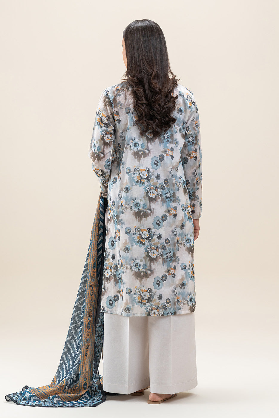 3 PIECE PRINTED LAWN SUIT-FLORAL HAZE (UNSTITCHED)