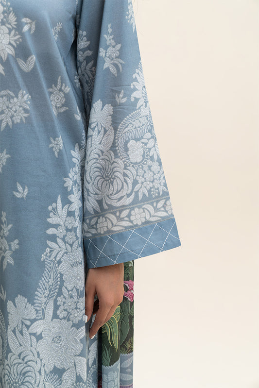 3 PIECE PRINTED LAWN SUIT-COBALT DREAM (UNSTITCHED)